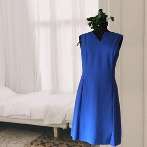 Marc Andrew Royal Blue Shift Dress With Pockets, Size Small